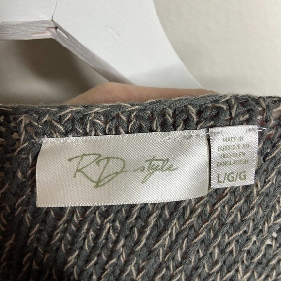 RD Style Mixed Knight High Low Sweater Sz L - Picture 8 of 8